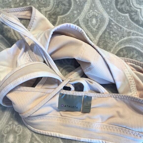 Athleta pink/white soft sports bra - Picture 3 of 3